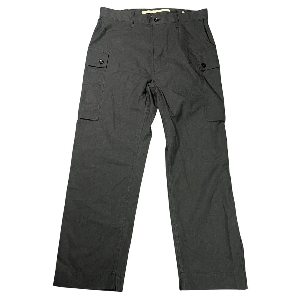 Banana Republic Men 32x30 Mateo Black Cargo Pants Straight Leg Cotton Nylon Rare